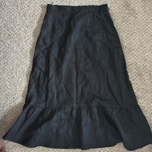 Aritzia Linen Skirt Black
